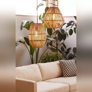 UO Bamboo Woven Pendant Light Shade